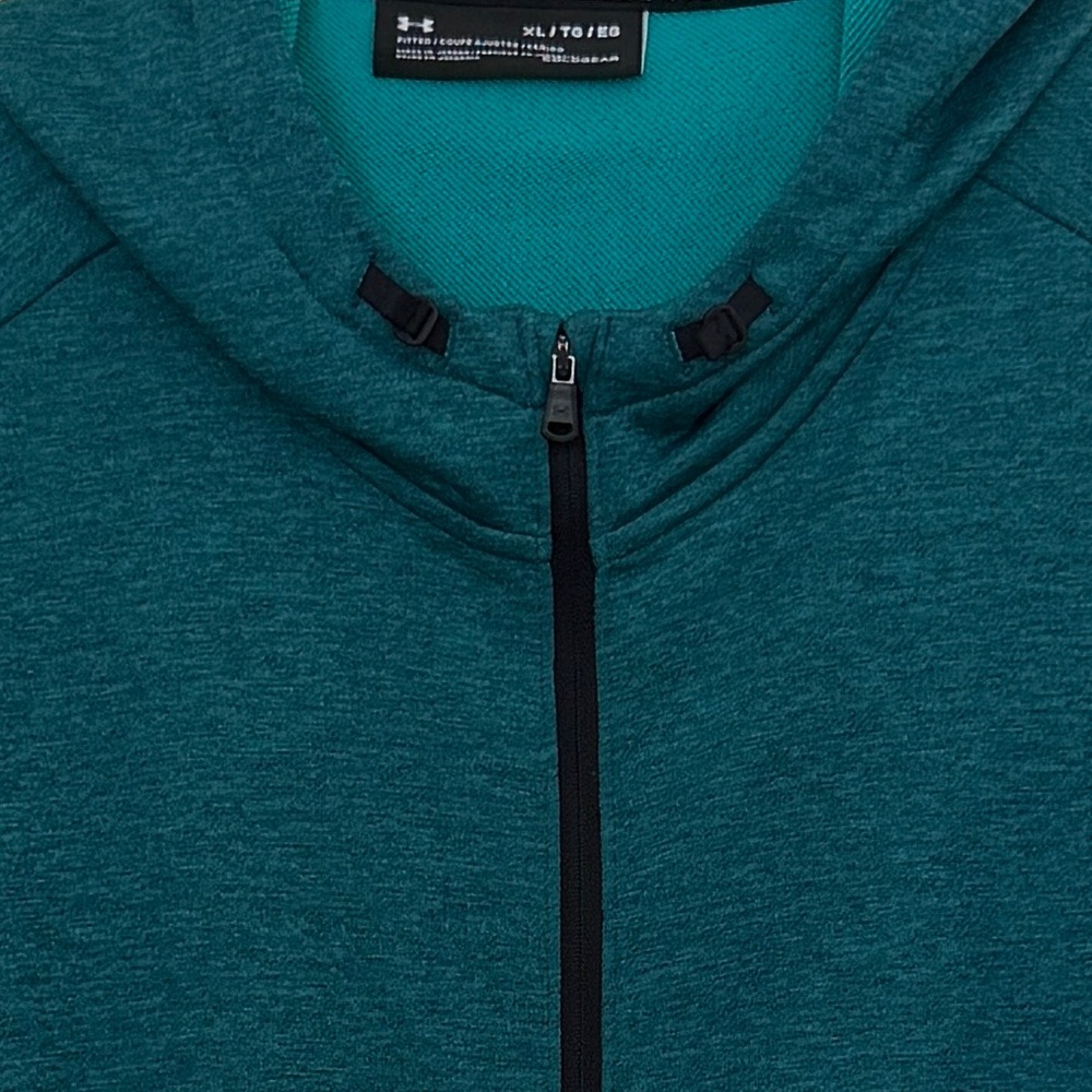 Men's Under Armour Teal Zip-Up Hoodie - Picture 4 of 5